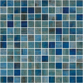 Мозайка стъклена, микс Blue Forest 2.5x2.5 cm антислип