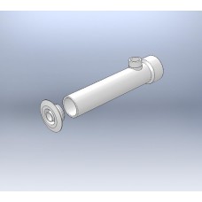 Дюза тип Вентури за лепене към тръба Ф50 мм, дължина 30 см, бял ABS