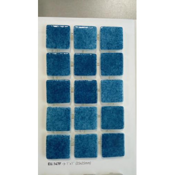 Мозайка стъклена Синьо капри 2.5 х 2.5 см