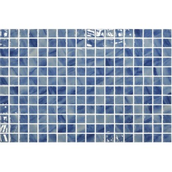 Мозайка стъклена, микс Blue Macauba 2.5x2.5 cm