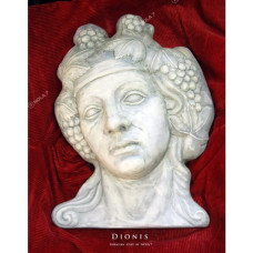 Глава гипсова Дионис, сивобяла