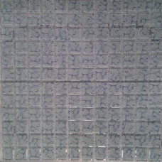 Кристална мозайка Lyrette бяла със сини нишки В001, 23x23x4 mm
