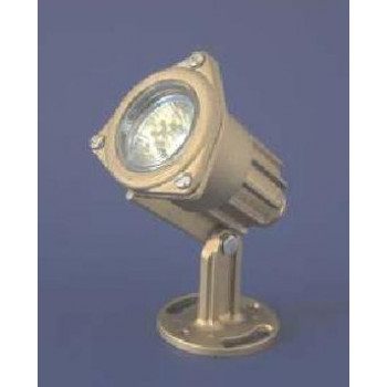 Прожектор за фонтан, месинг 50W 12V в комплект с цветни лещи